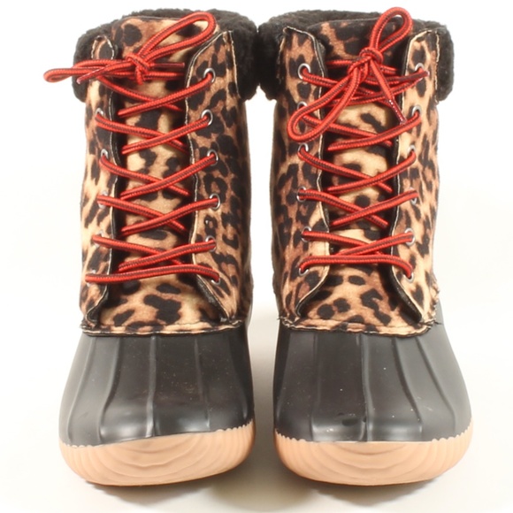 Report Ulrich Leopard Winter Snow Short Duck Boots - Picture 2 of 6